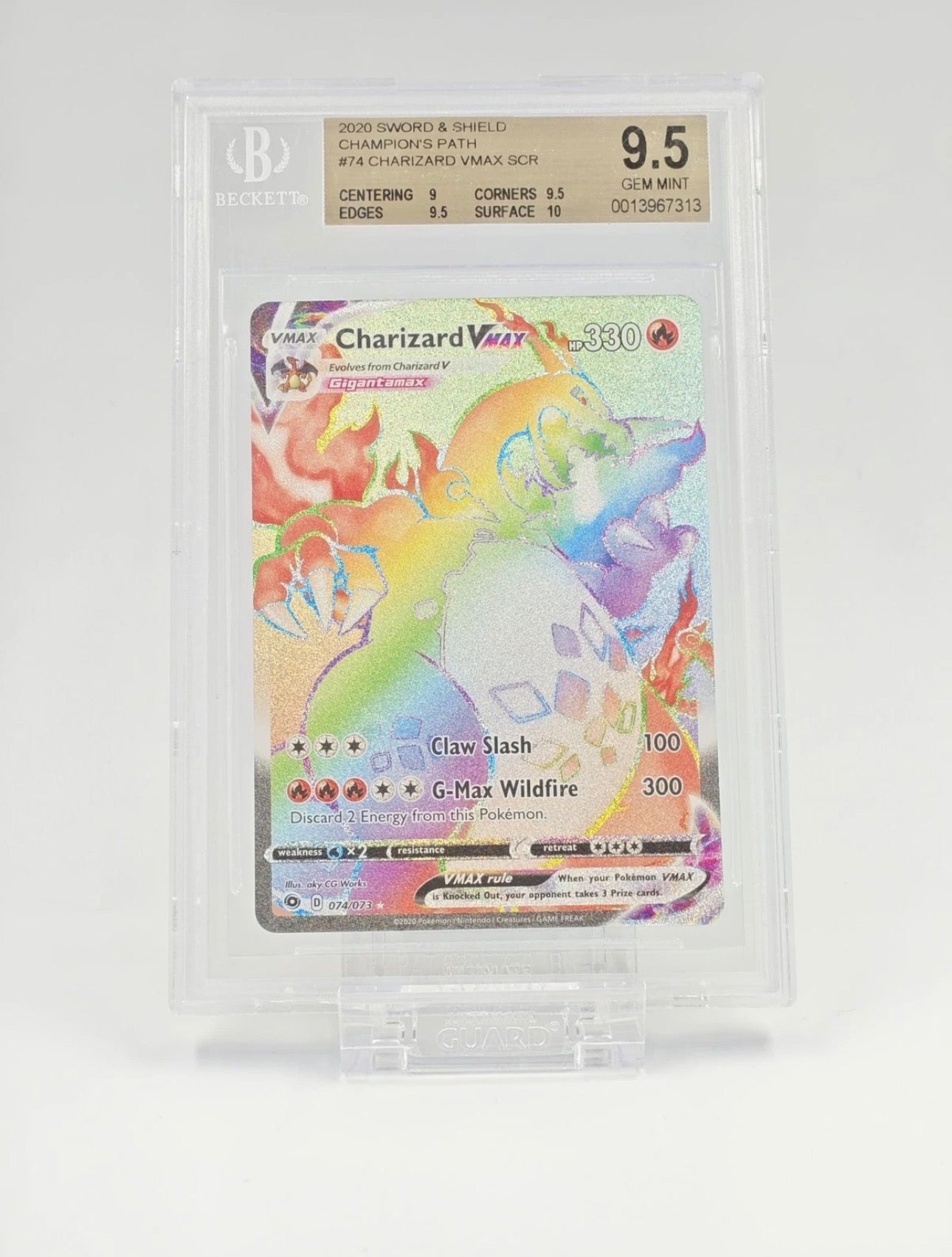 Charizard VMAX Rainbow Rare #074/073 - BGS 9.5 Gem Mint