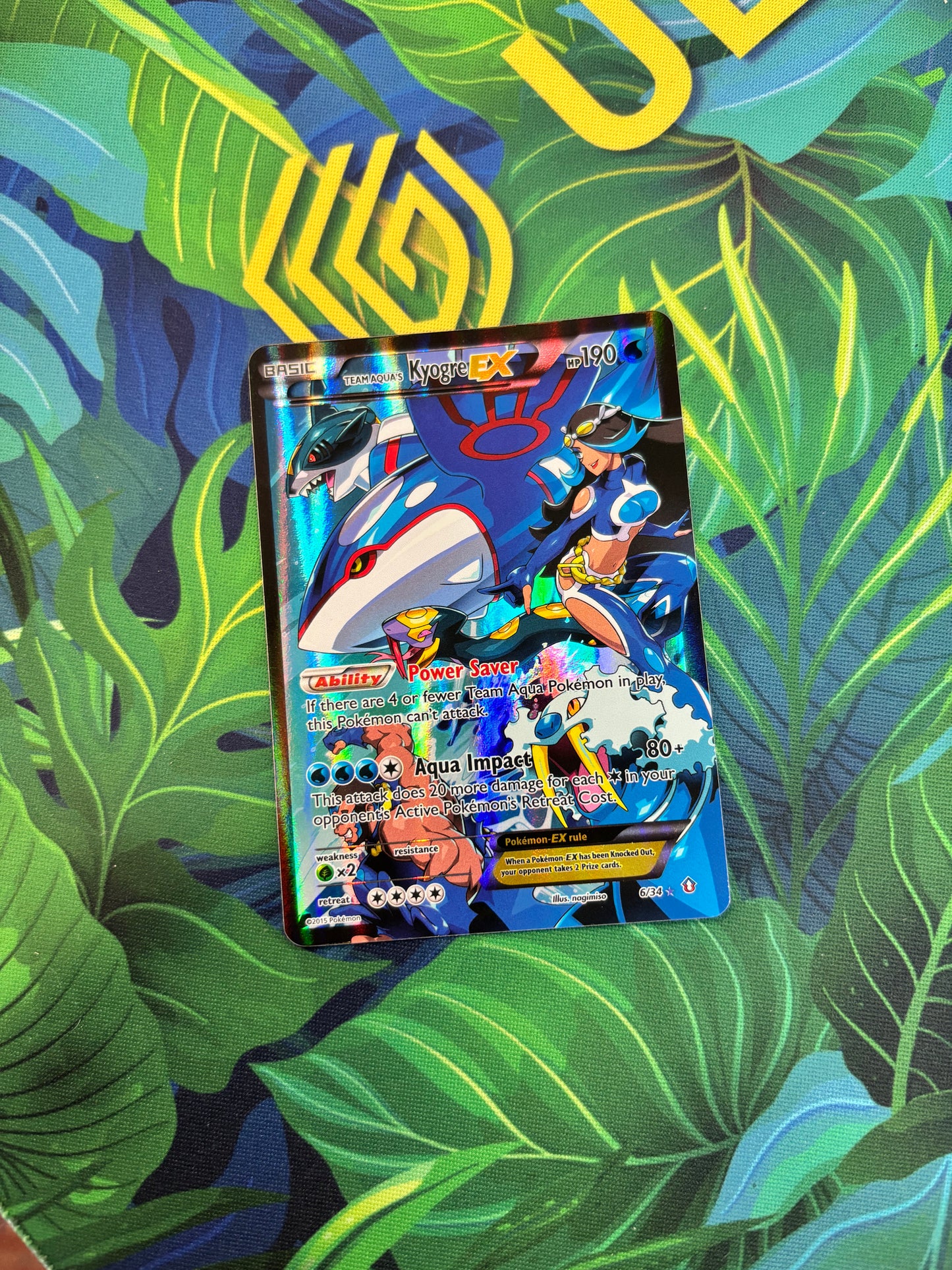Team Aqua's Kyogre Ex 6/34 LP